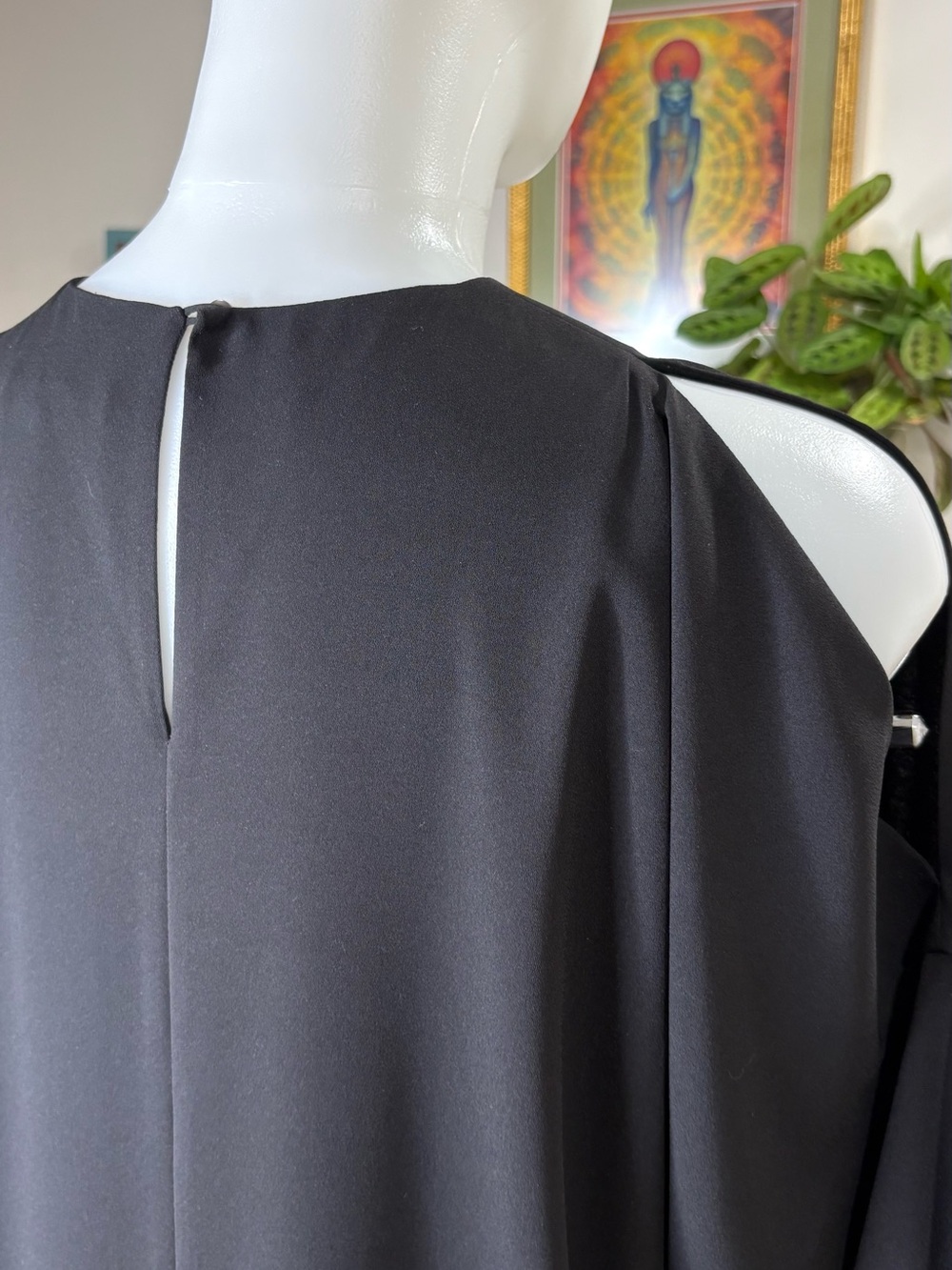 BOSS Hugo Boss Black Split Sleeve Blouse Size US 4 - Picture 6 of 11